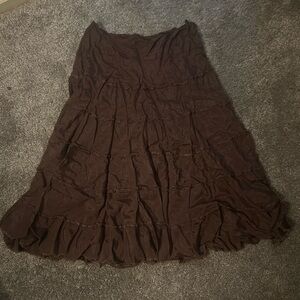 Tiered Brown Women's Skirt